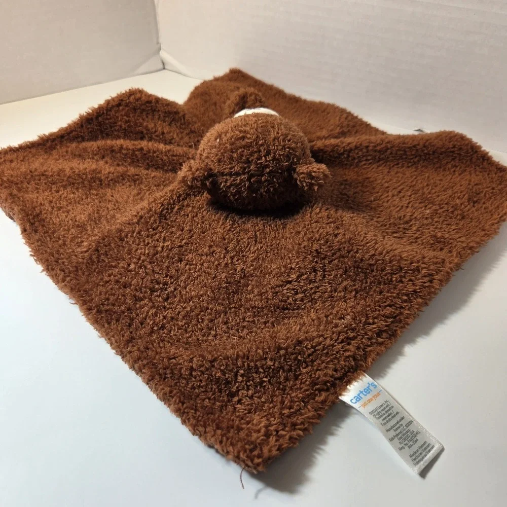 Carter's Just One You Brown Bear Baby Lovey Security Blanket Ribbed
